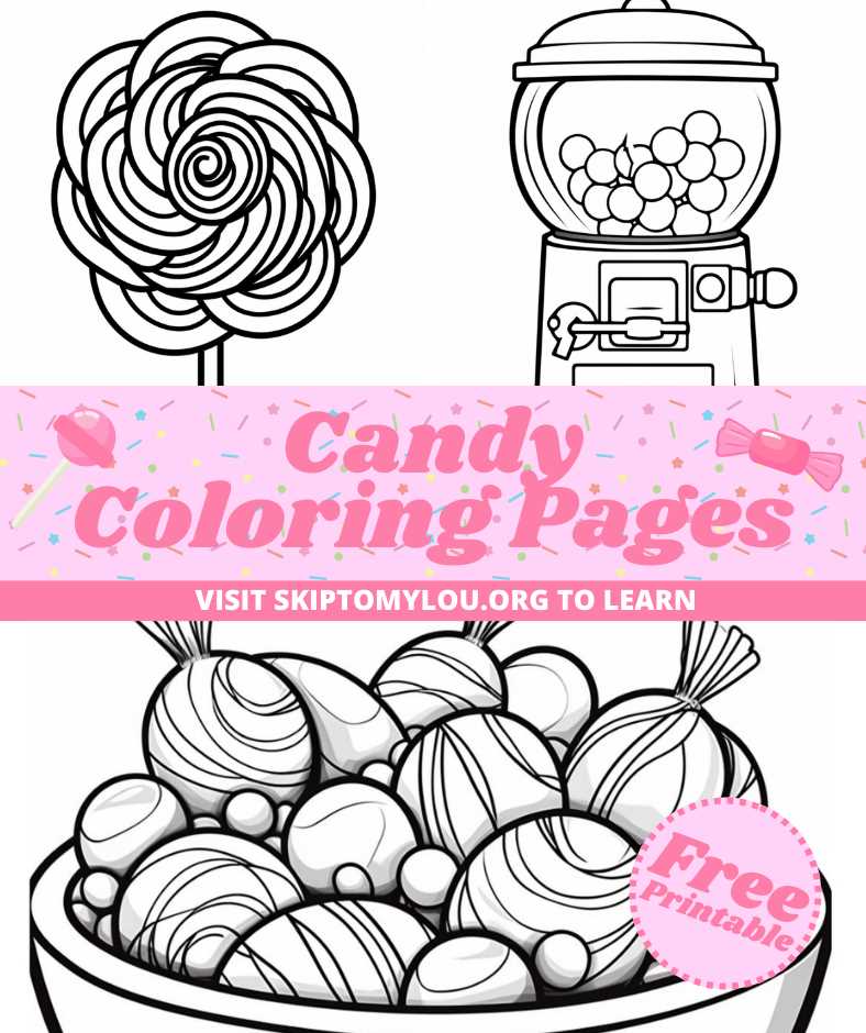 printable coloring pages of candy