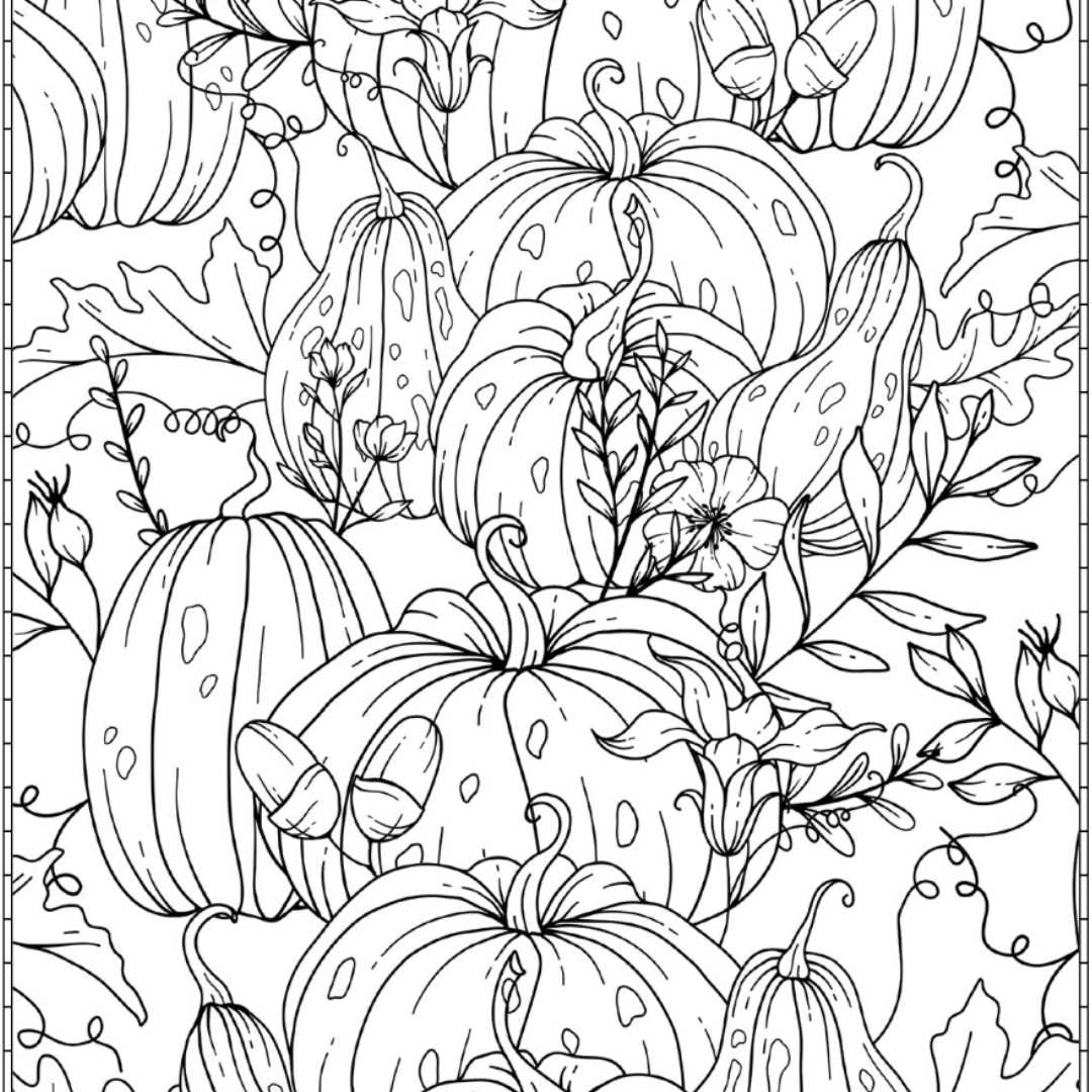printable coloring pages of pumpkins