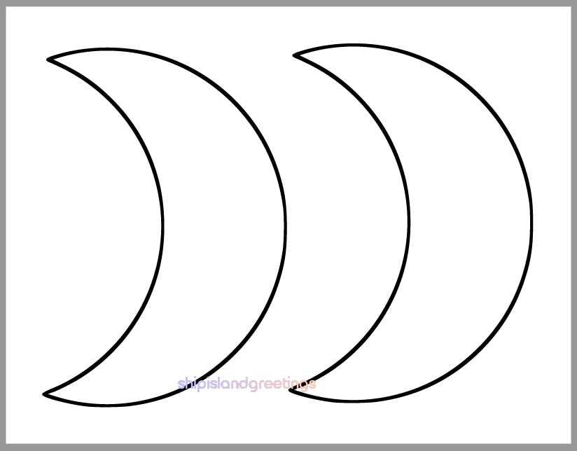 printable crescent moon printable crescent moon