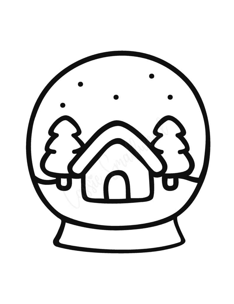 printable cut out snow globe template printable cut out snow globe template