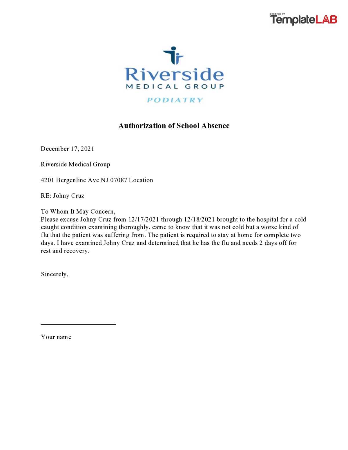 printable doctors note for work