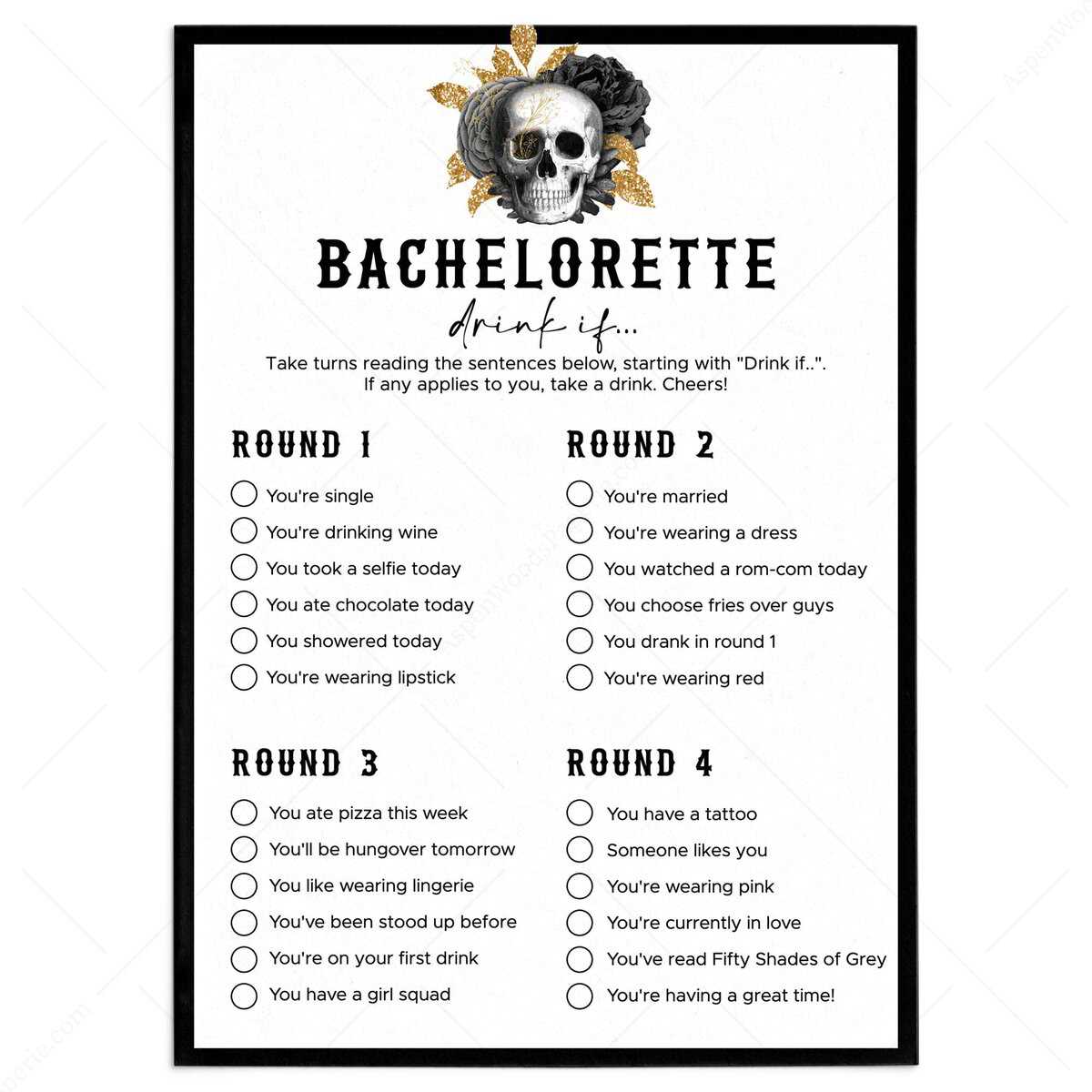 printable drinking game