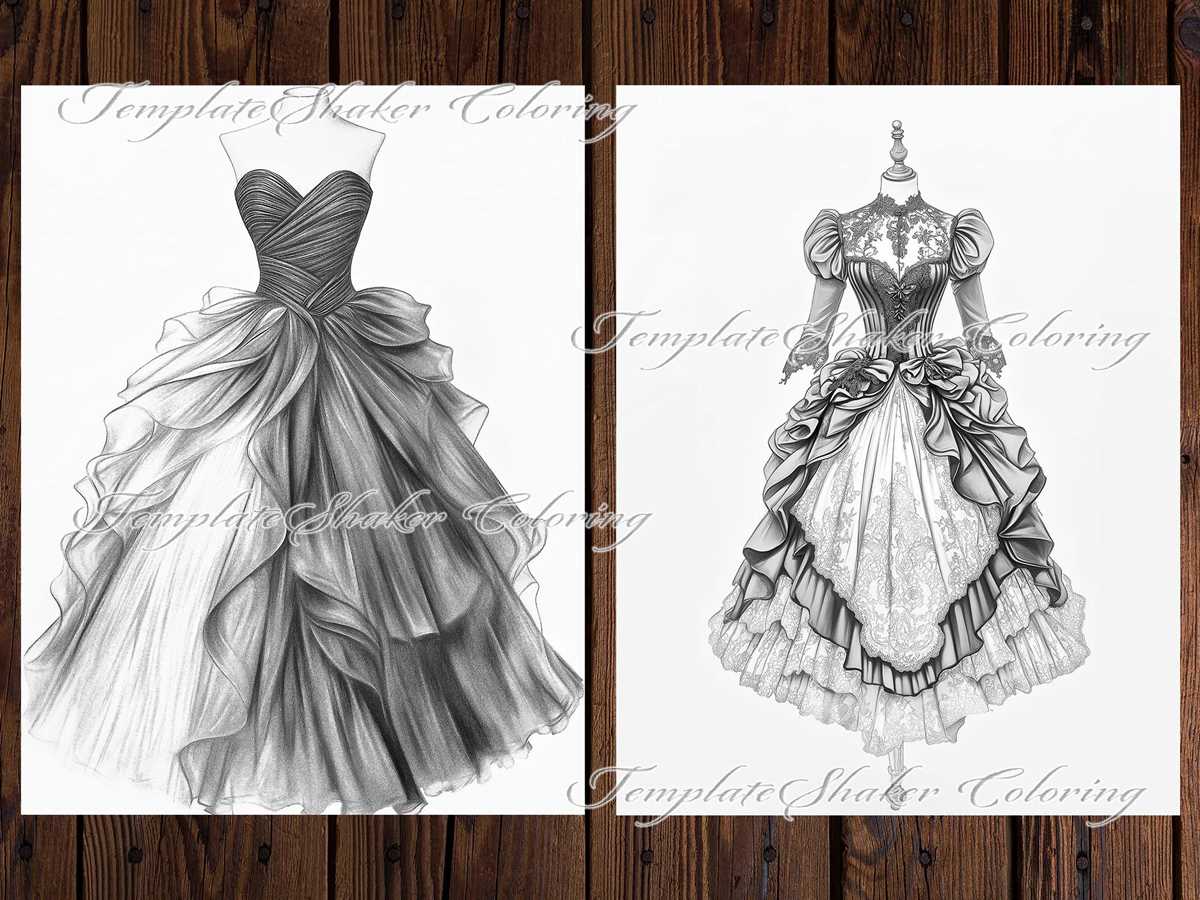 printable fashion dress coloring pages