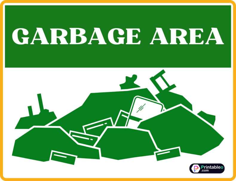 printable garbage signs