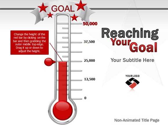 printable goal chart thermometer