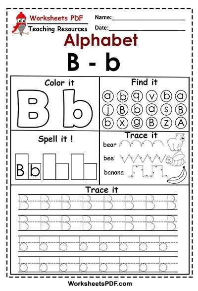 printable letter b worksheets