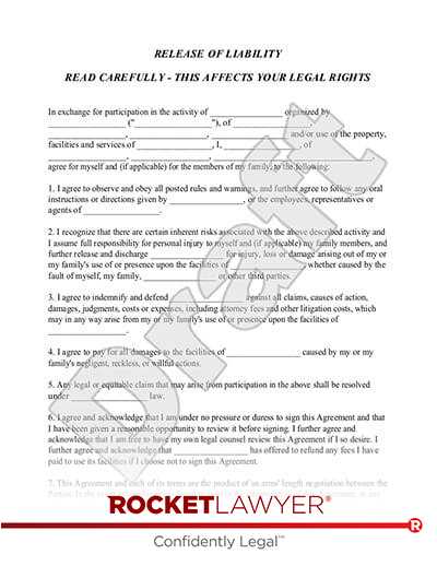 printable liability waiver form printable liability waiver form