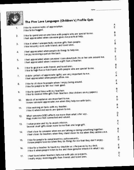 printable love language test
