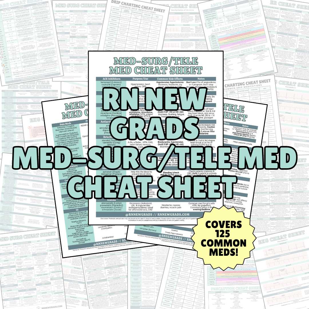 printable medication cheat sheet for nurses