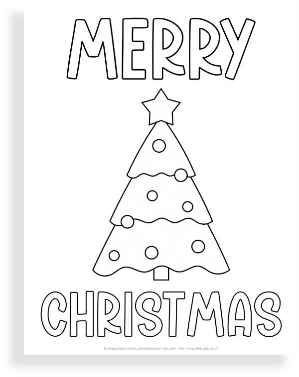 printable merry christmas coloring pages