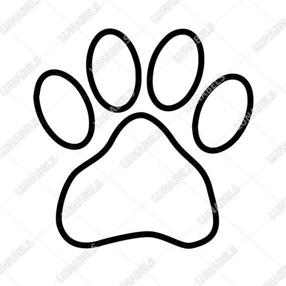 printable paw print clip art