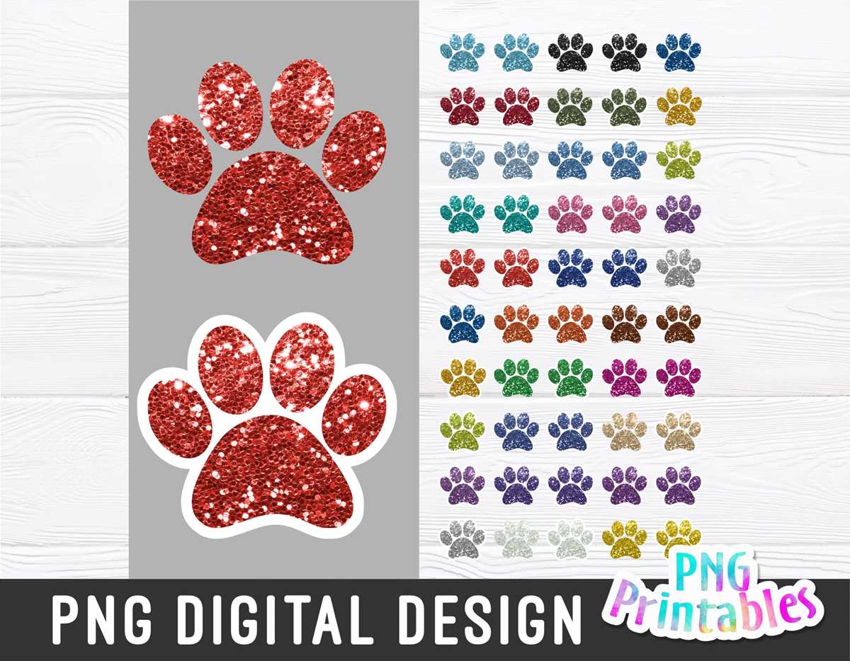 printable paw print clip art
