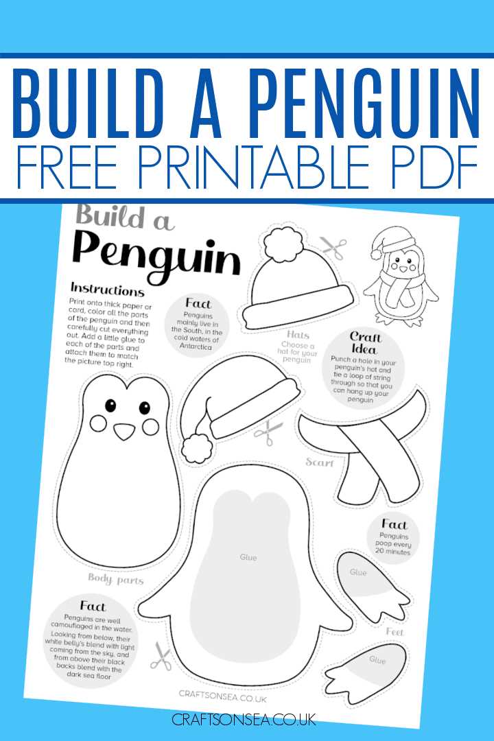 printable penguin craft