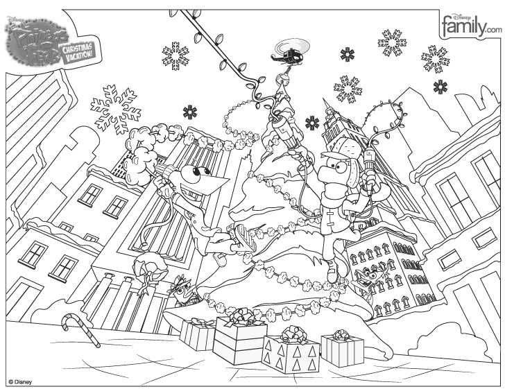 printable phineas and ferb coloring pages