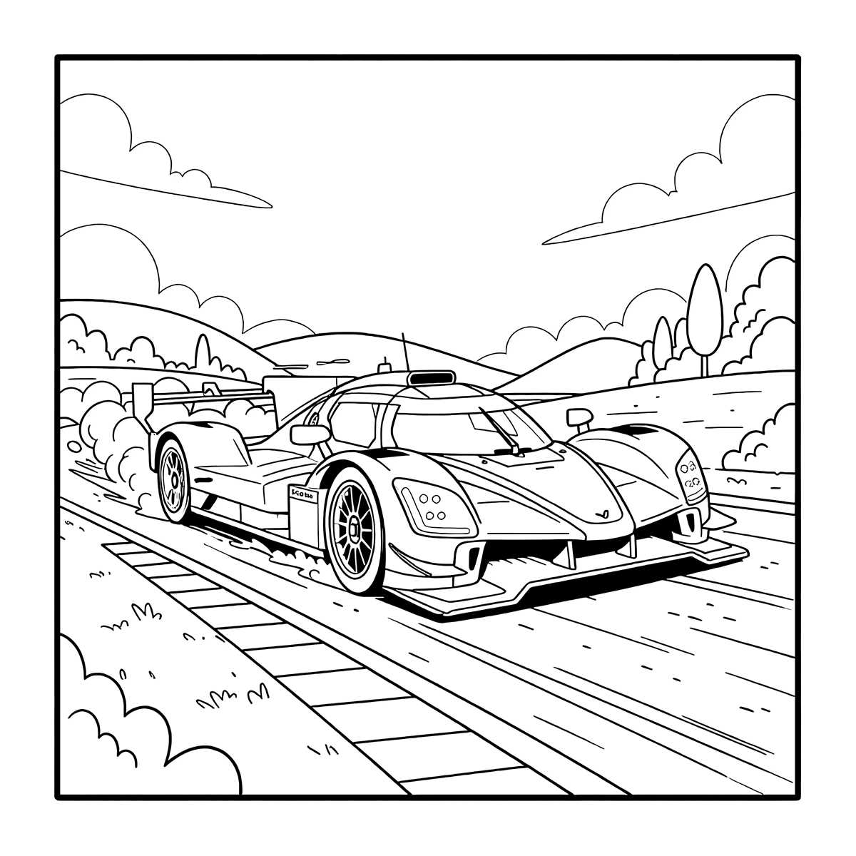 printable race car coloring sheets