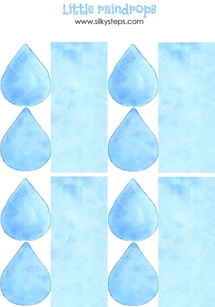 printable rain drops