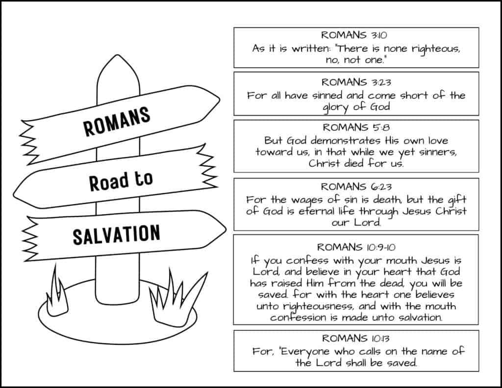 printable romans road printable romans road