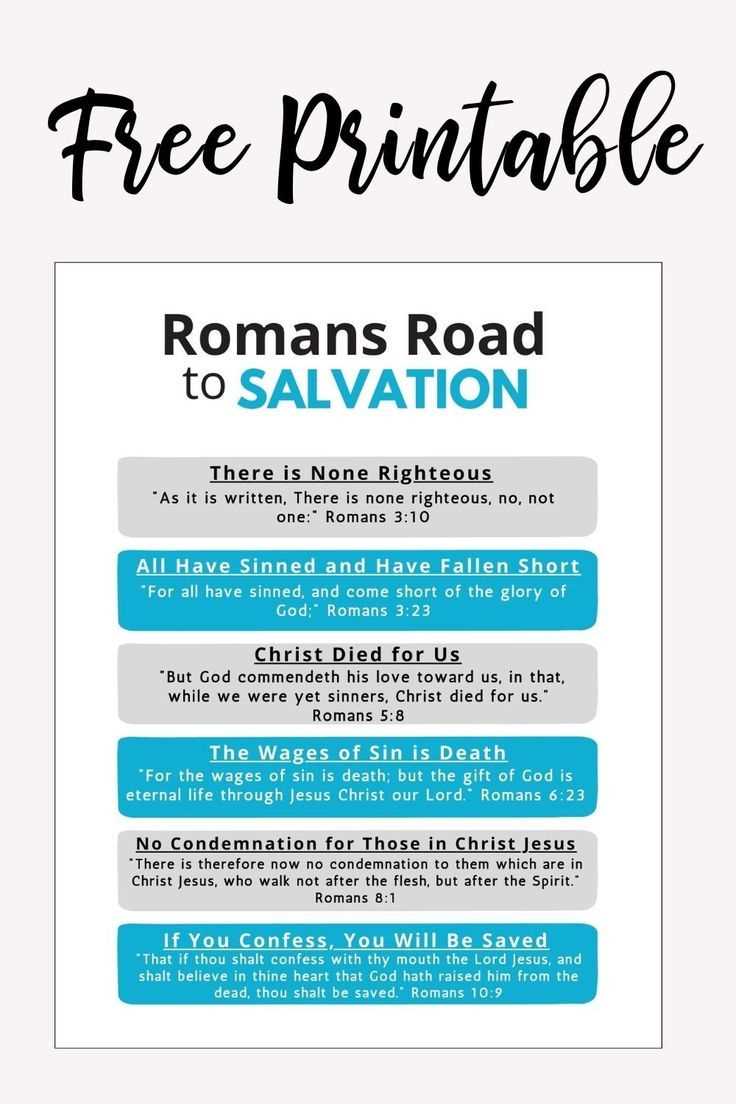 printable romans road printable romans road