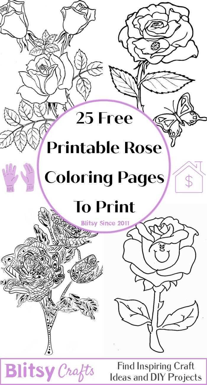 printable rose template
