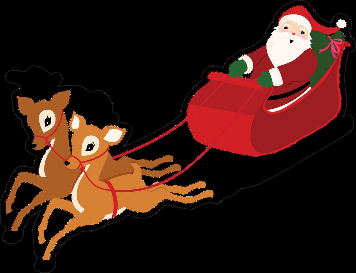 printable santa and sleigh printable santa and sleigh