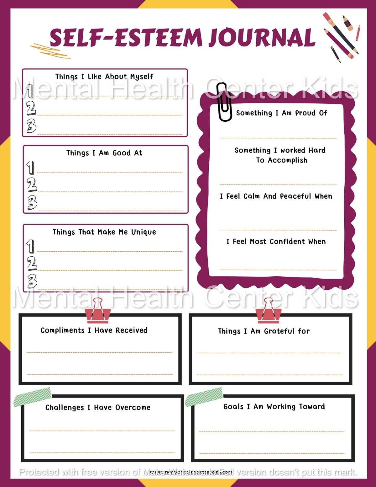 printable self esteem activities printable self esteem activities