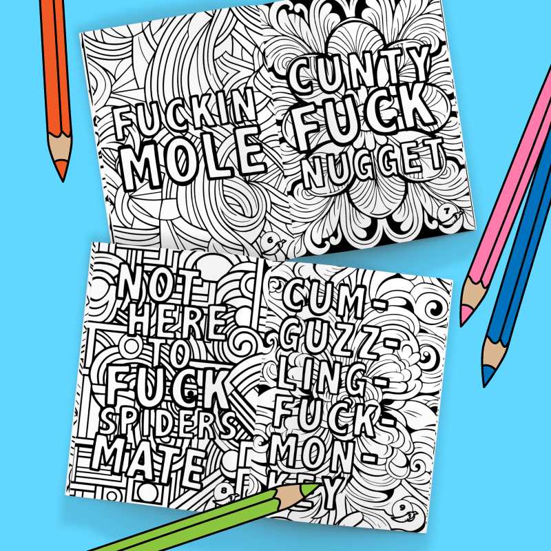 printable swear word coloring pages free