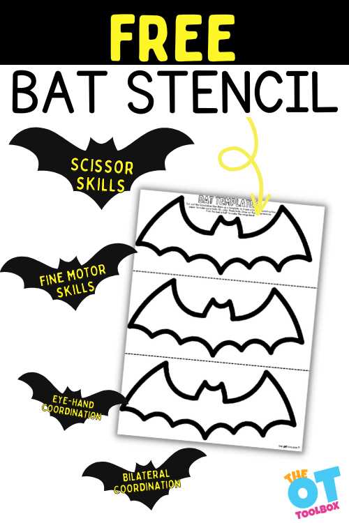 printable template of a bat