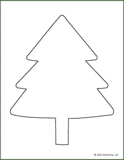printable triangle christmas tree template