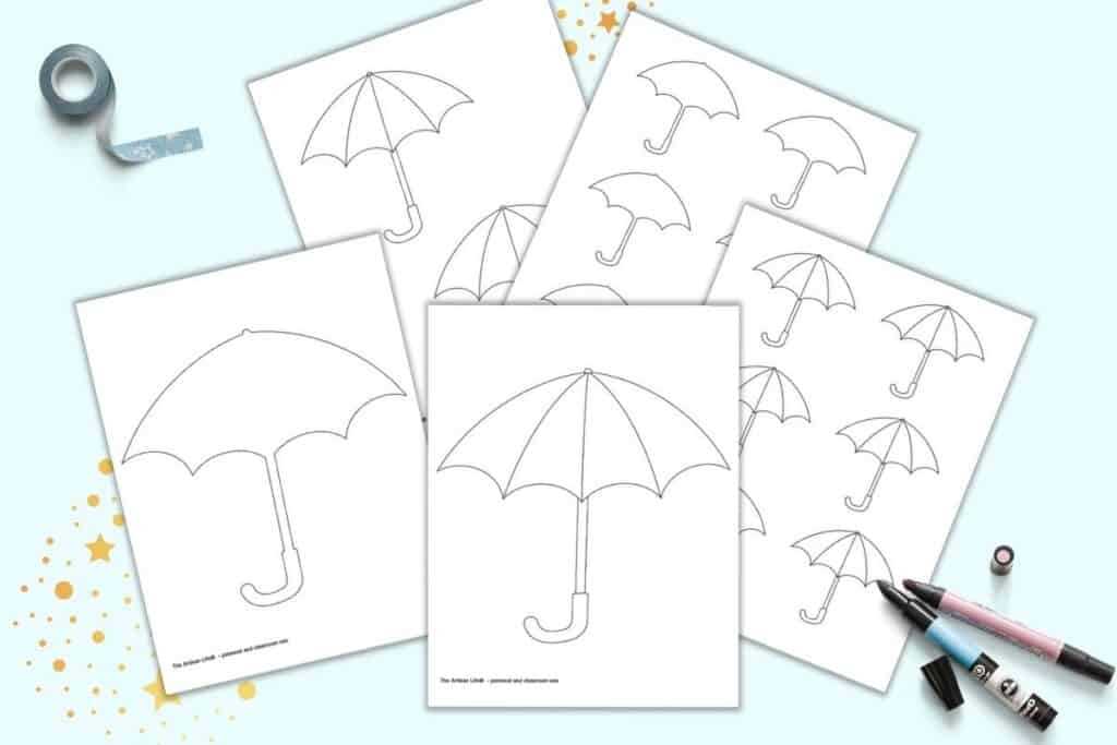 printable umbrella template printable umbrella template