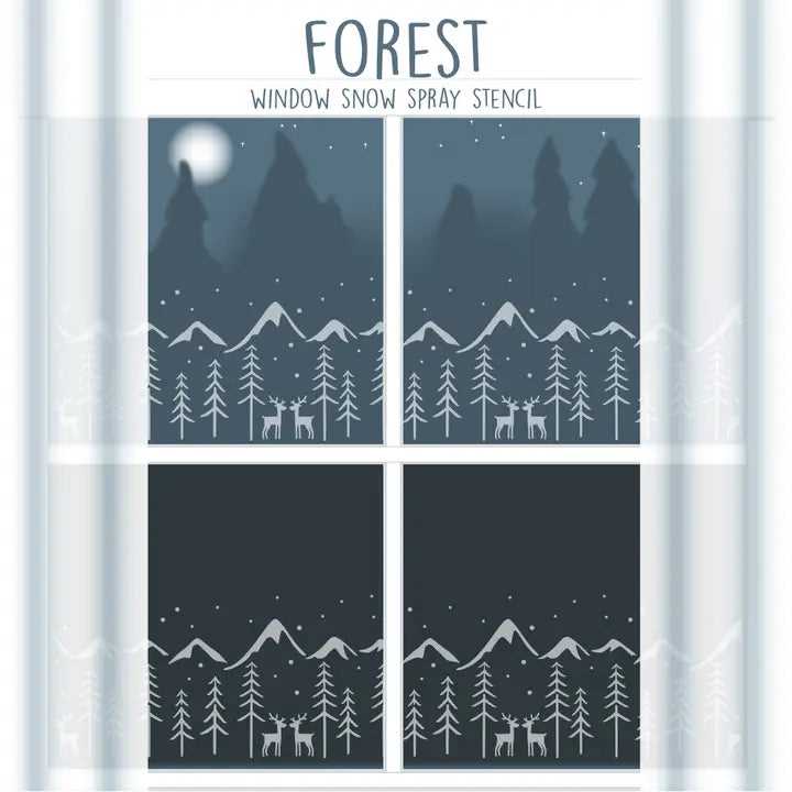 printable window snow spray stencils