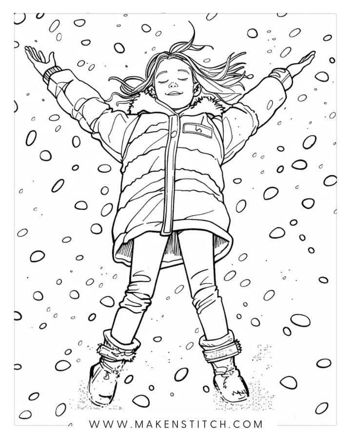 printable winter coloring pictures printable winter coloring pictures
