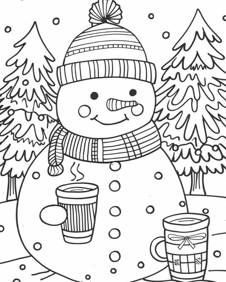 printable winter coloring pictures printable winter coloring pictures