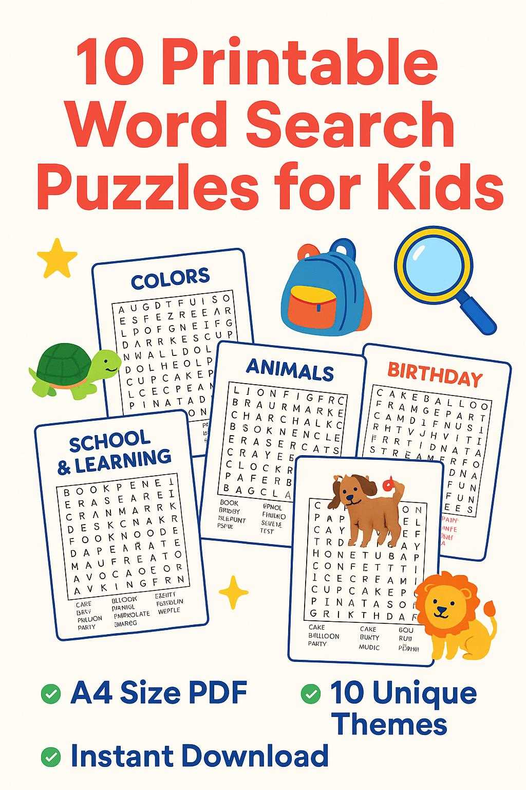 printable word puzzles for kids