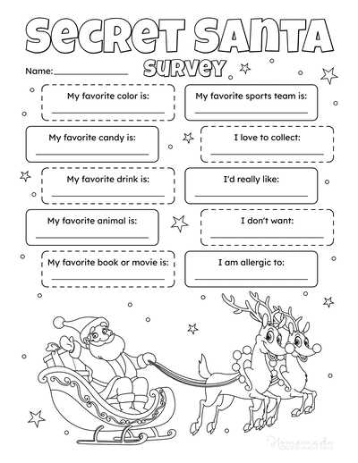 questionnaire for secret santa gift exchange printable questionnaire for secret santa gift exchange printable