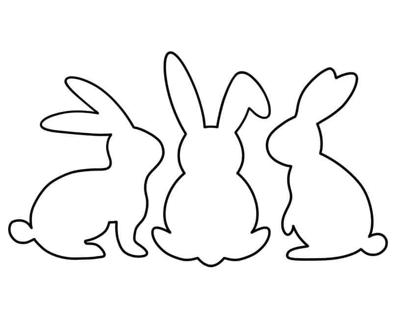 rabbit outline printable rabbit outline printable