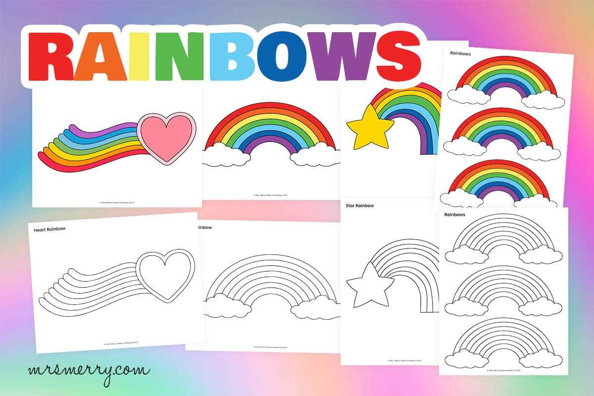 rainbow template printable