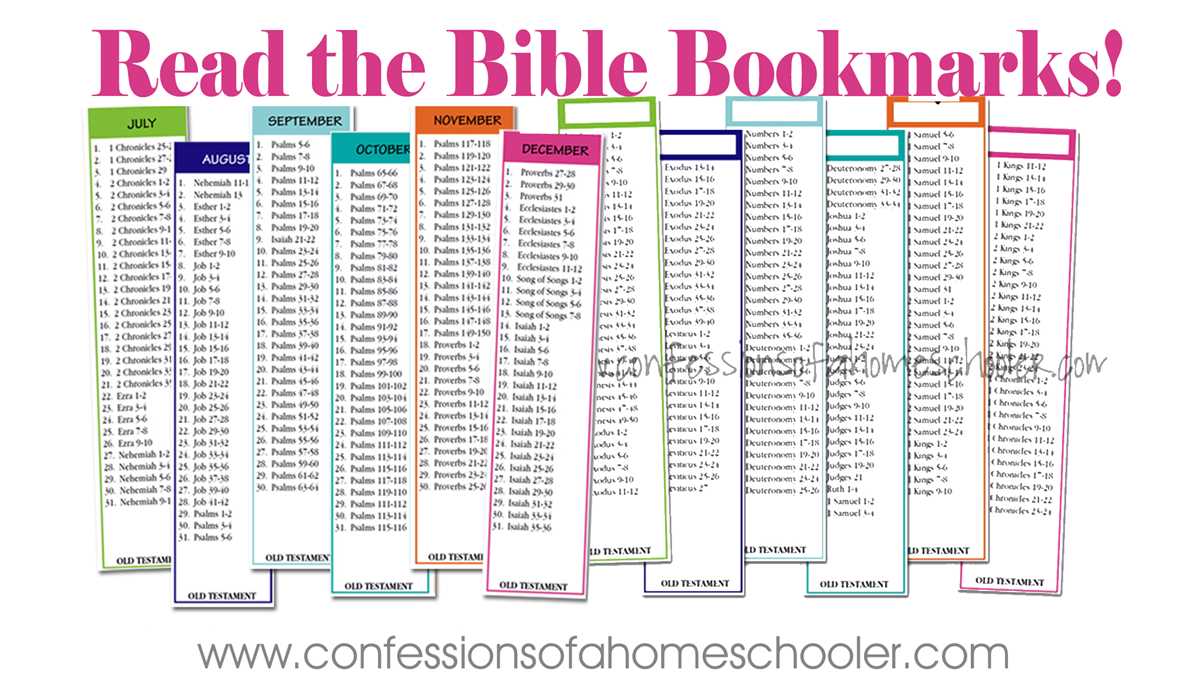 read bible in a year printable