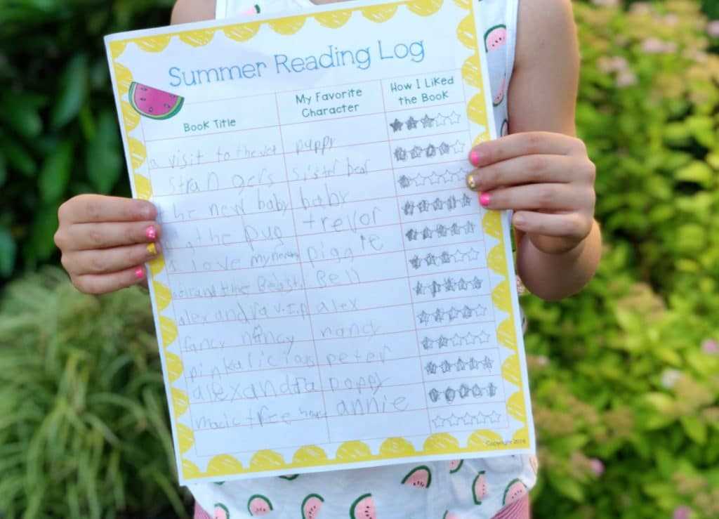reading log for kids printable reading log for kids printable