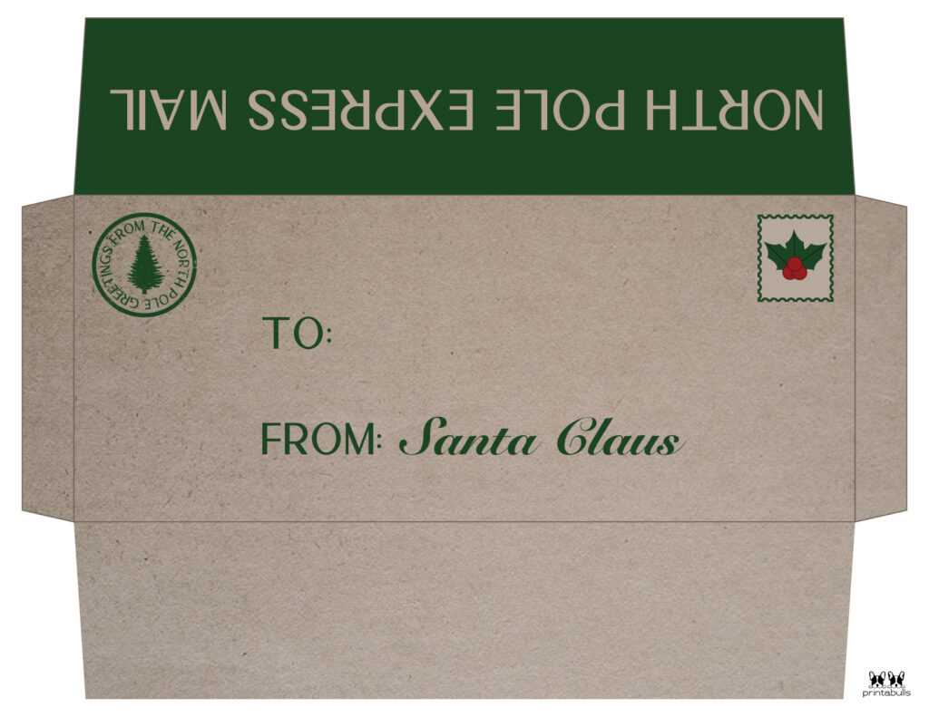 santa claus printable envelopes free