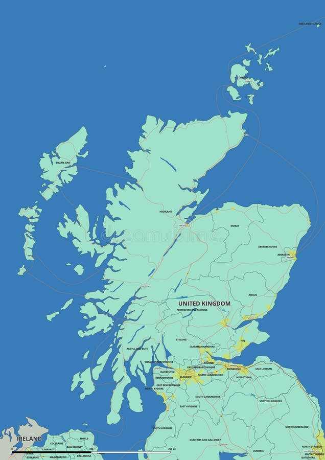 scotland printable map