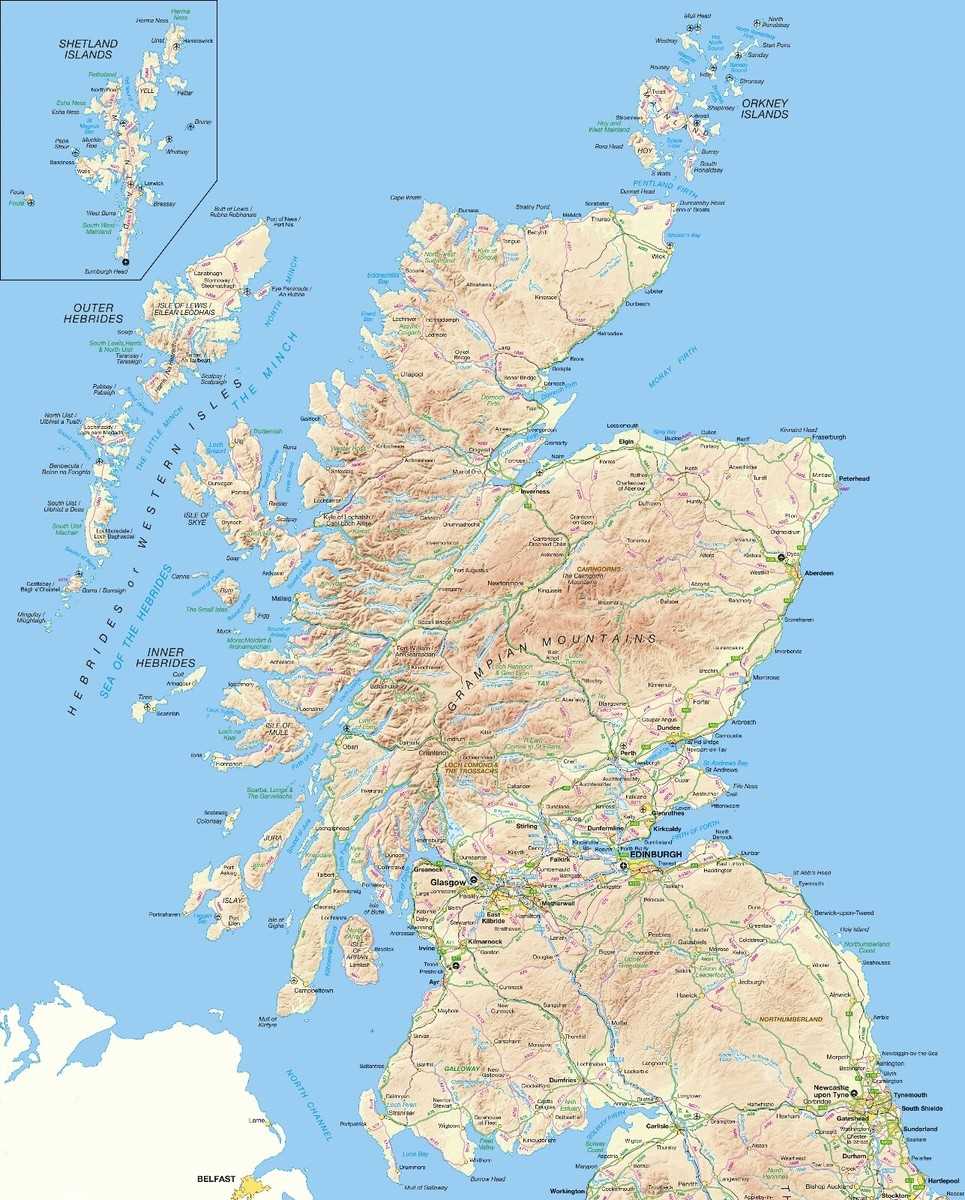 scotland printable map