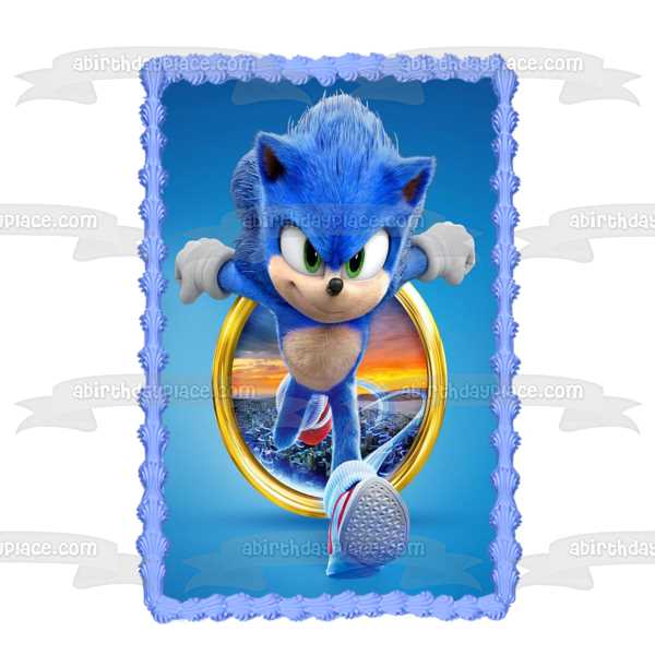 sonic cake topper printable