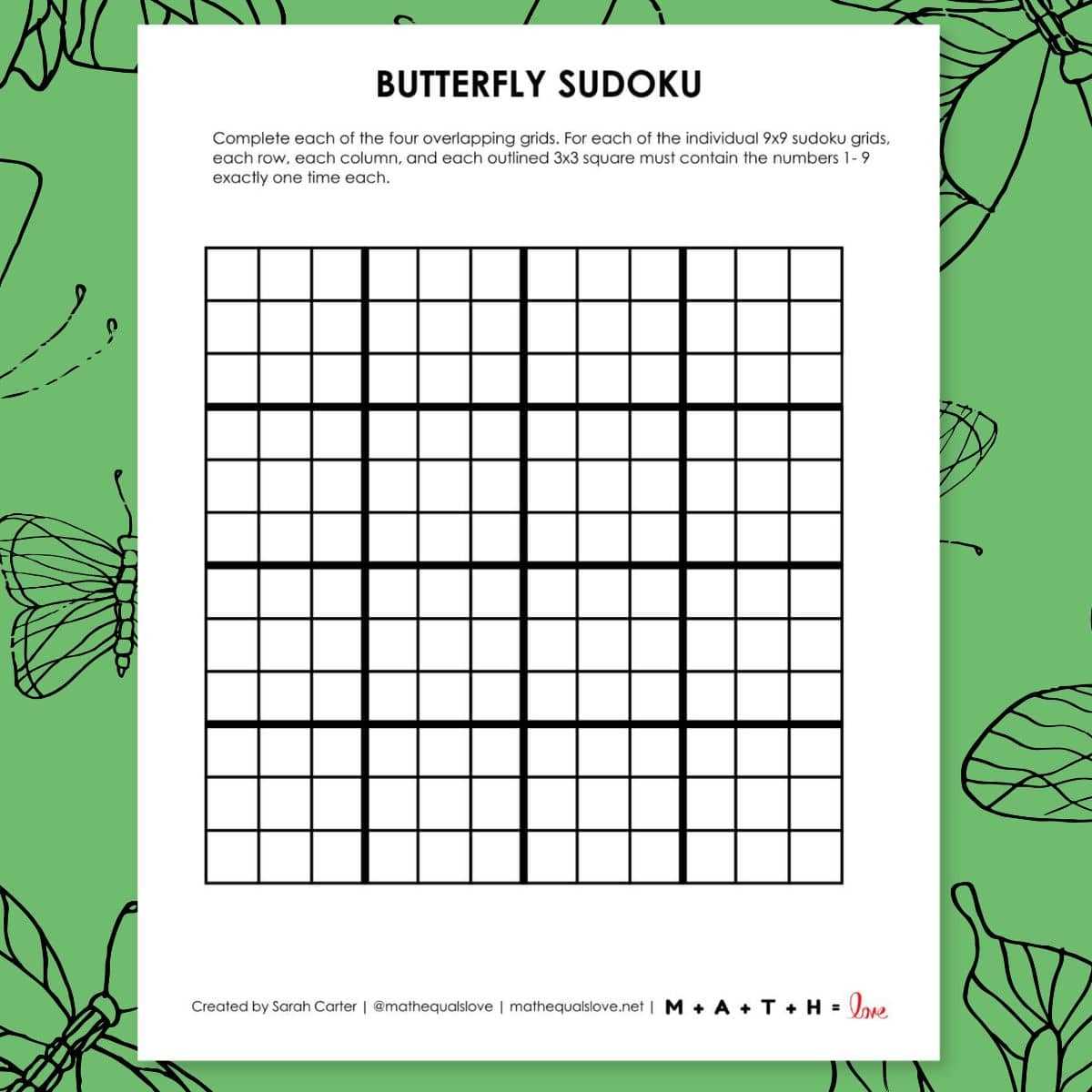sudoku grid printable blank