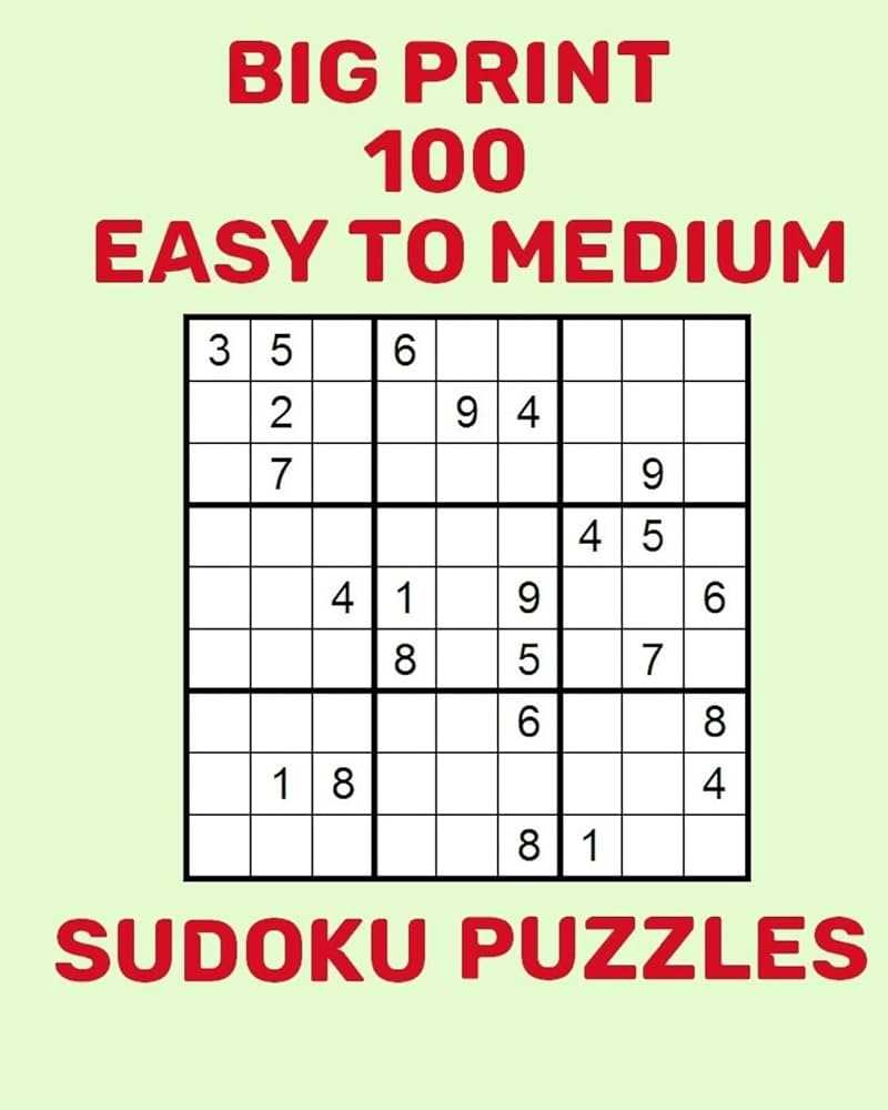 sudoku puzzles medium printable