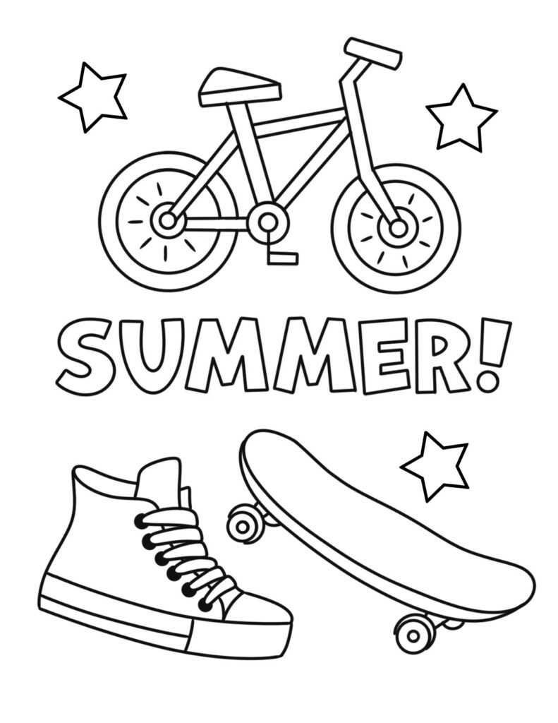 summer fun printable coloring pages summer fun printable coloring pages