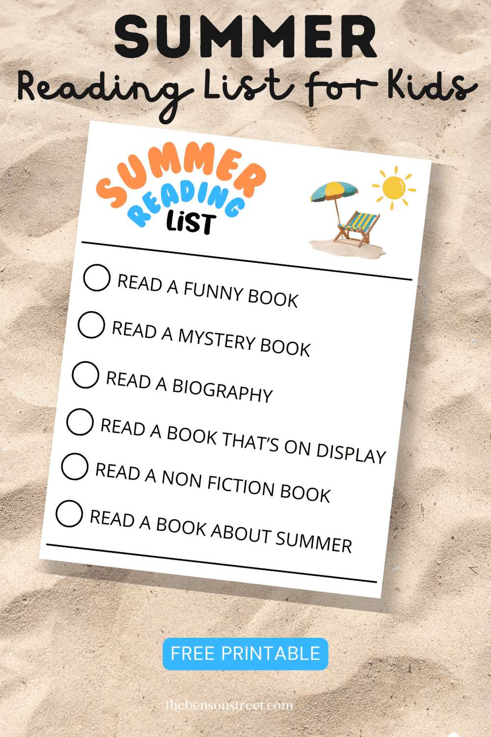 summer reading printable summer reading printable