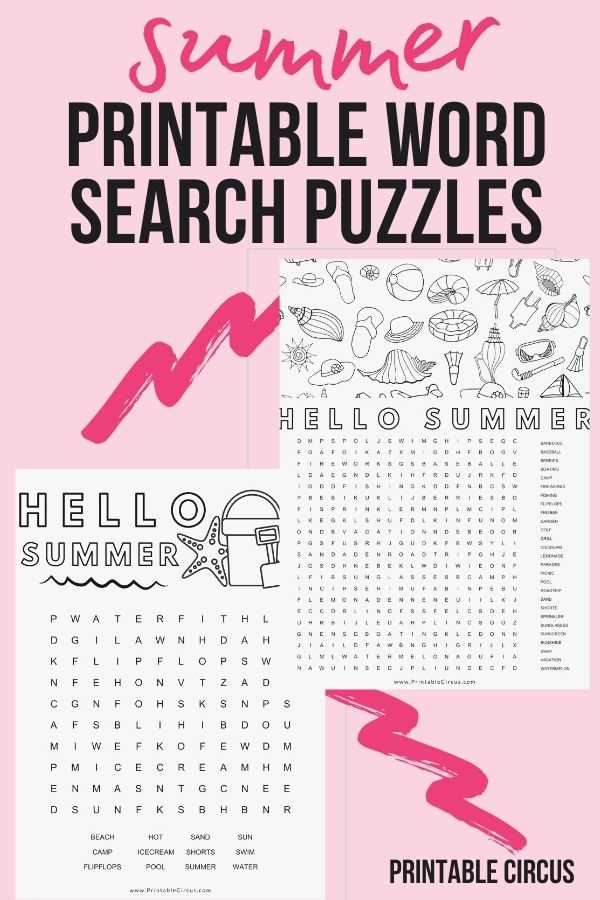 summer word search free printable summer word search free printable