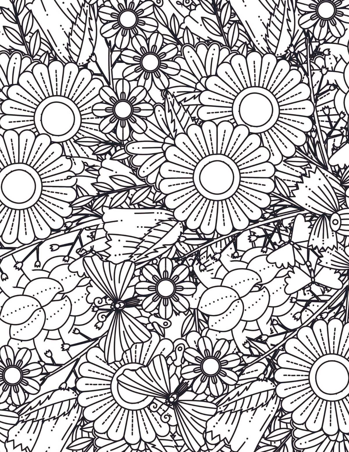 sunflower printable coloring pages