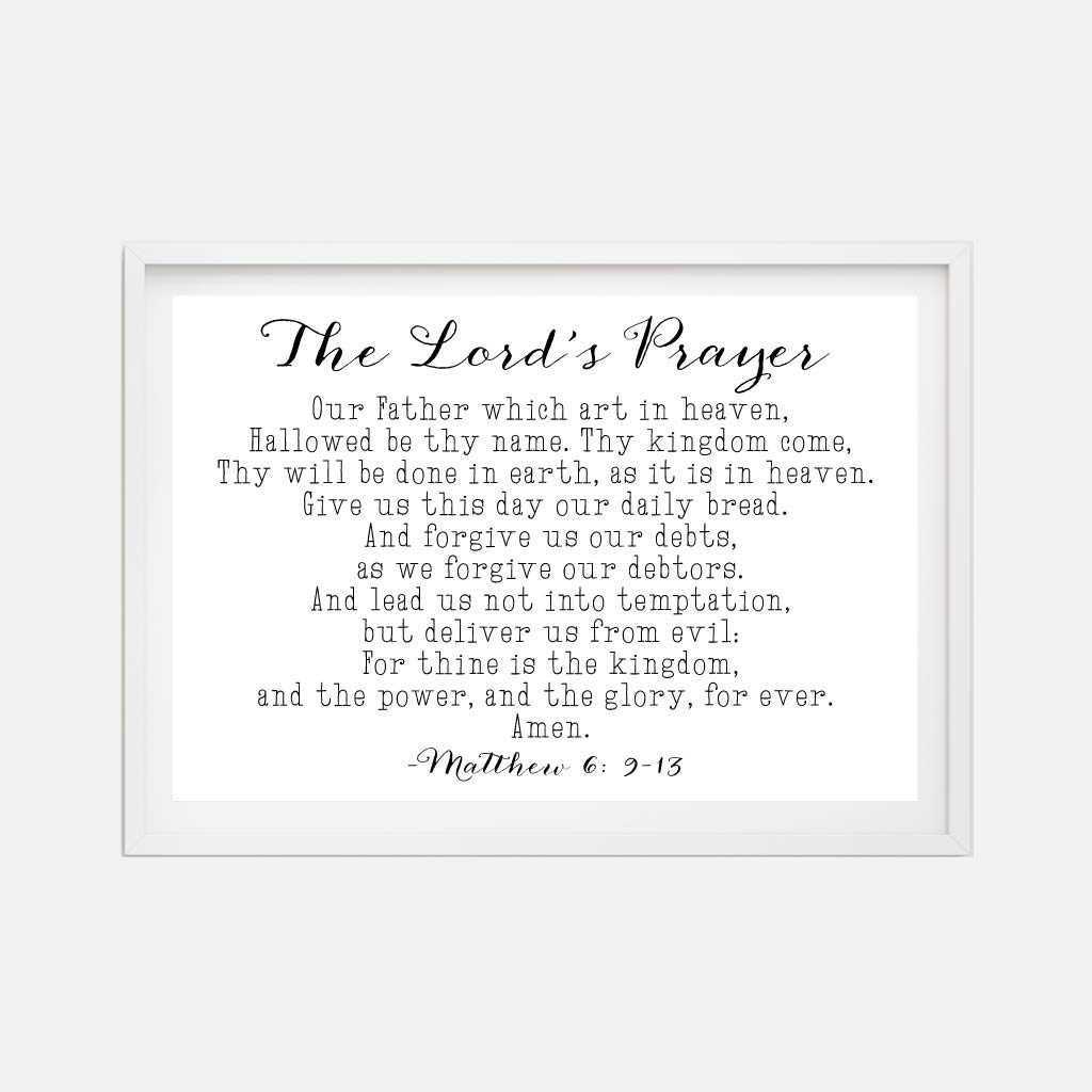 the lords prayer niv printable