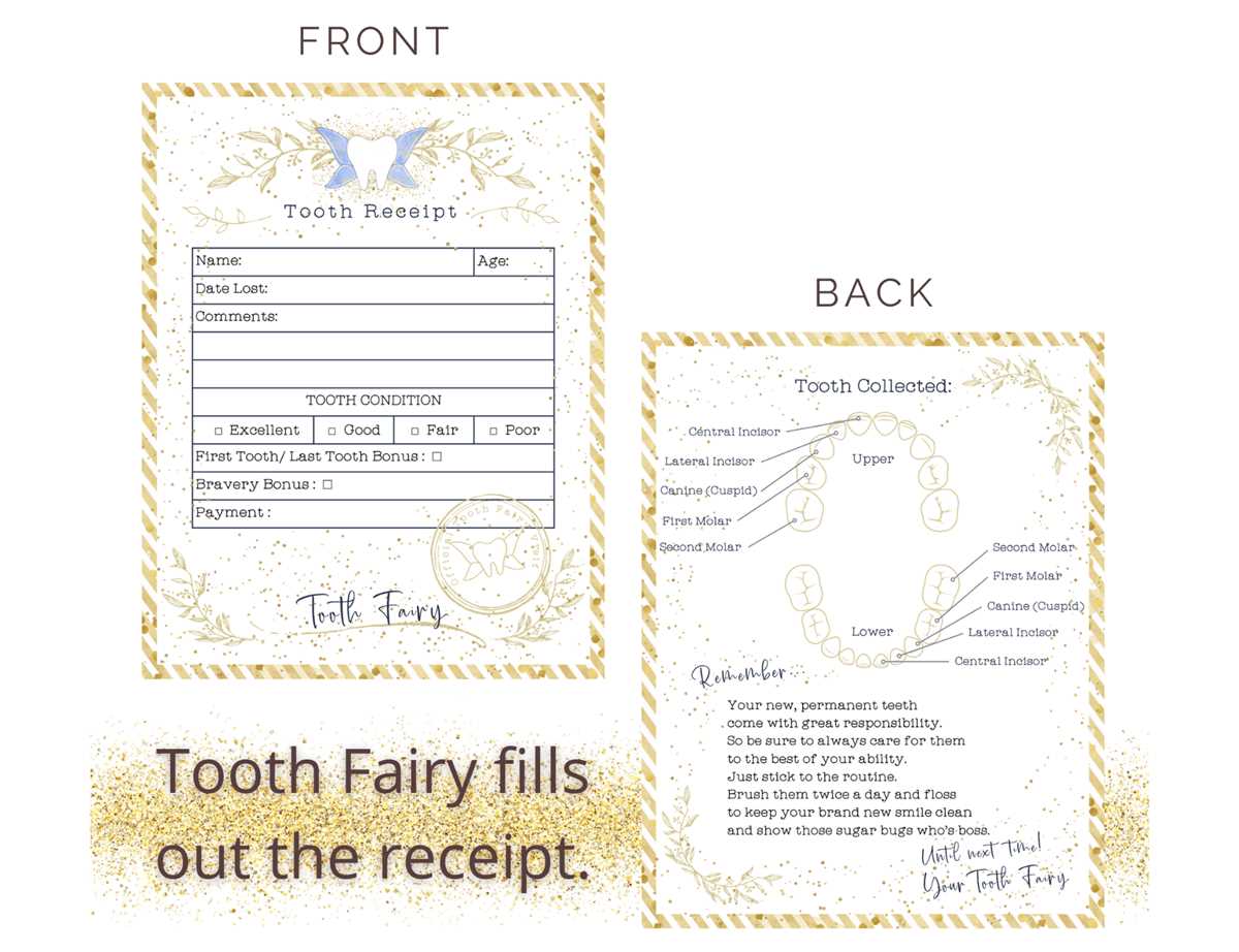 tooth fairy receipt printable free tooth fairy receipt printable free
